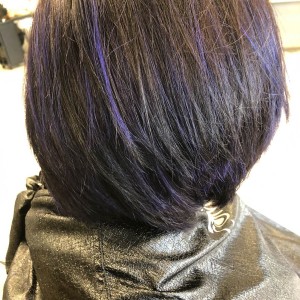 Electric blue.  New look, cut, color with Olaplex