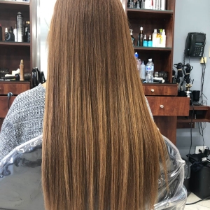 Client After Keratin Treatment